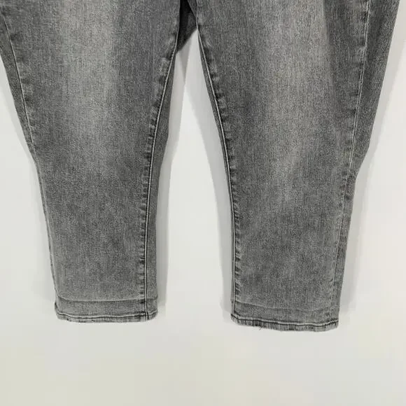 Judy Blue Women Full Size Button Fly High Waist Cuffed Capris 24 Gray Denim 23 - Picture 7 of 15